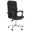 Reclining Office Chair Black Faux Leather
