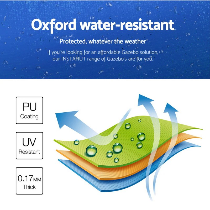 Instahut Gazebo 3x6 Pop Up Marquee Folding Tent Wedding Gazebos Camping Outdoor Shade Canopy Blue Instahut Gazebo 3x6 Pop Up Marquee Folding Tent Wedding Gazebos Camping Outdoor Shade Canopy Blue