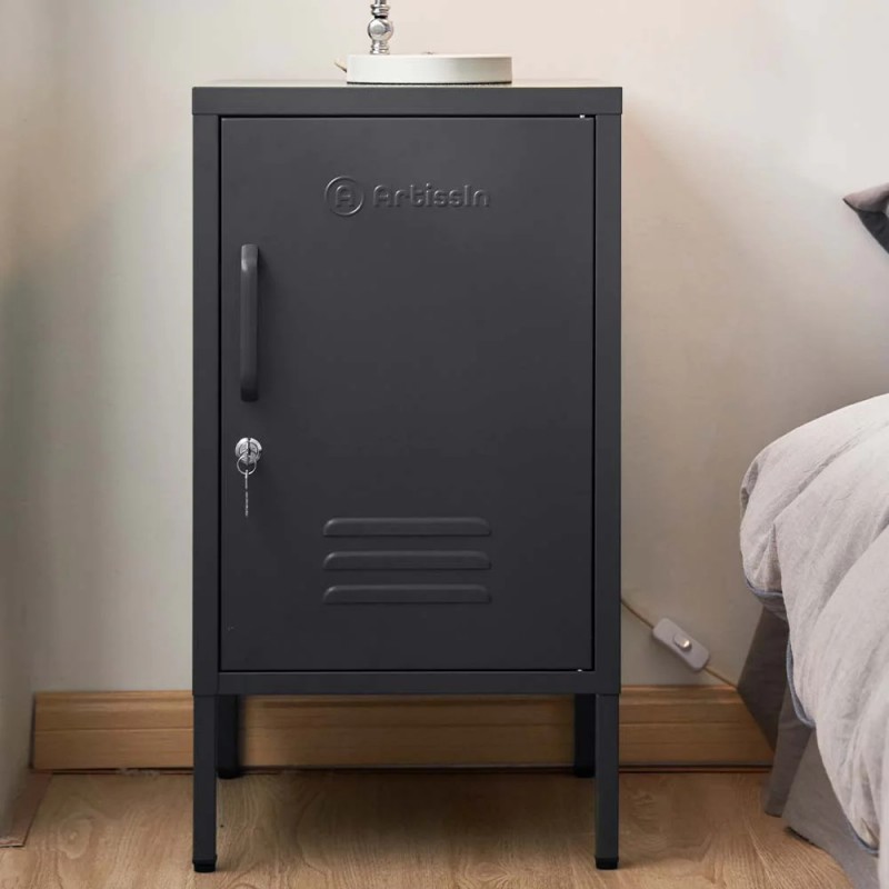 ArtissIn Bedside Table Metal Cabinet - MINI Black ArtissIn Bedside Table Metal Cabinet - MINI Black