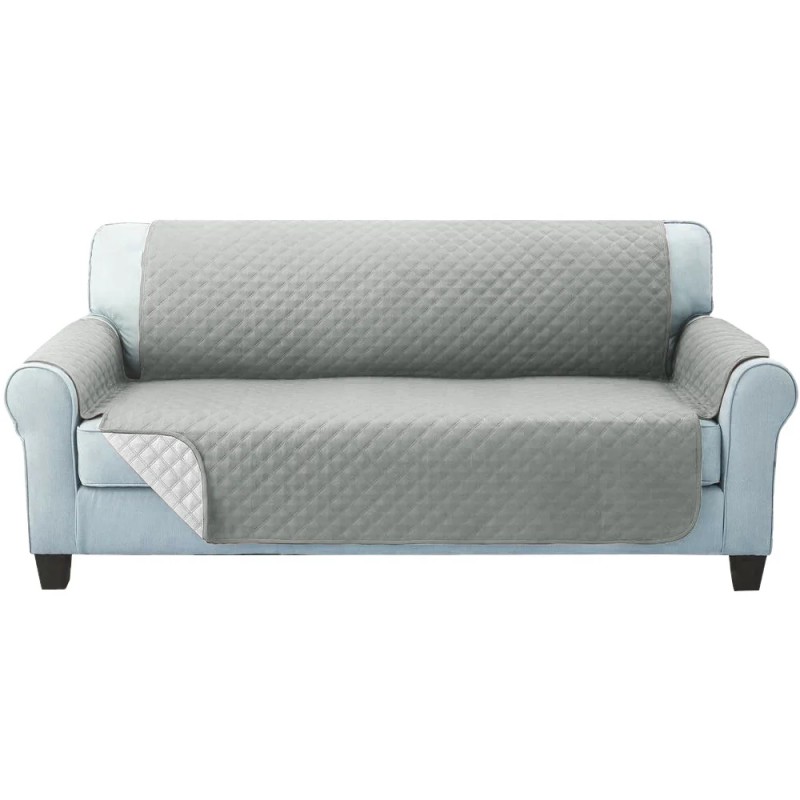 Artiss Sofa Cover Couch Covers 3 Seater Quilted Grey Artiss Sofa Cover Couch Covers 3 Seater Quilted Grey