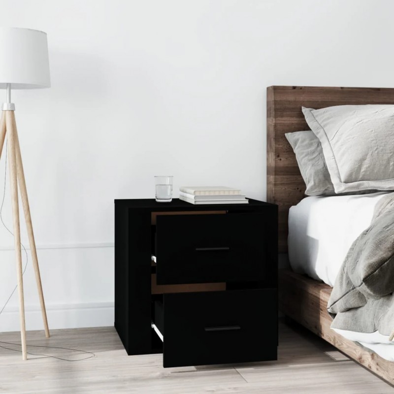 Bedside Cabinet Black 50x39x47 cm Bedside Cabinet Black 50x39x47 cm