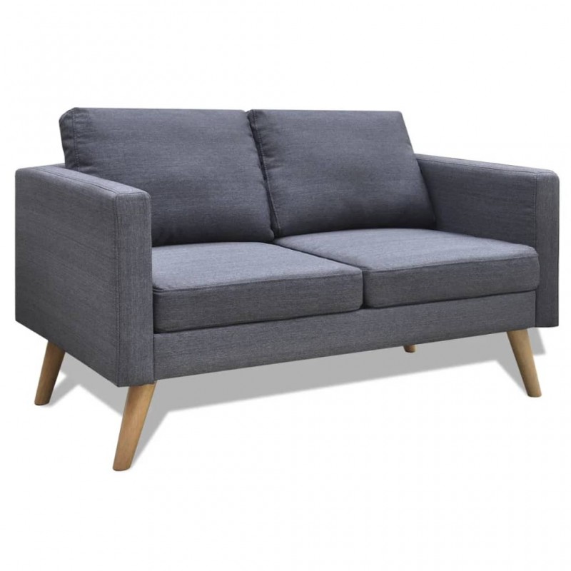 Sofa Set 2-Seater and 3-Seater Fabric Dark Grey Sofa Set 2-Seater and 3-Seater Fabric Dark Grey