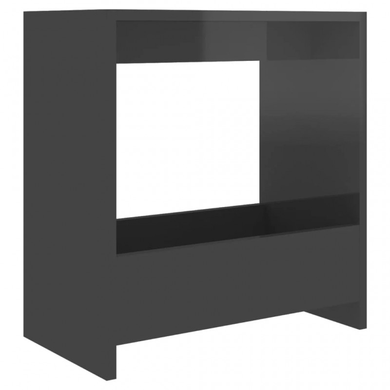 Side Table High Gloss Grey 50x26x50 cm Engineered Wood Side Table High Gloss Grey 50x26x50 cm Engineered Wood