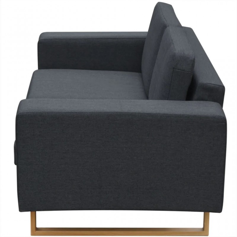 2-Seater and 3-Seater Sofa Set Dark Grey 2-Seater and 3-Seater Sofa Set Dark Grey