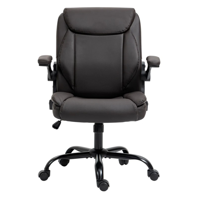 Artiss Executive Office Chair Mid Back Brown Artiss Executive Office Chair Mid Back Brown