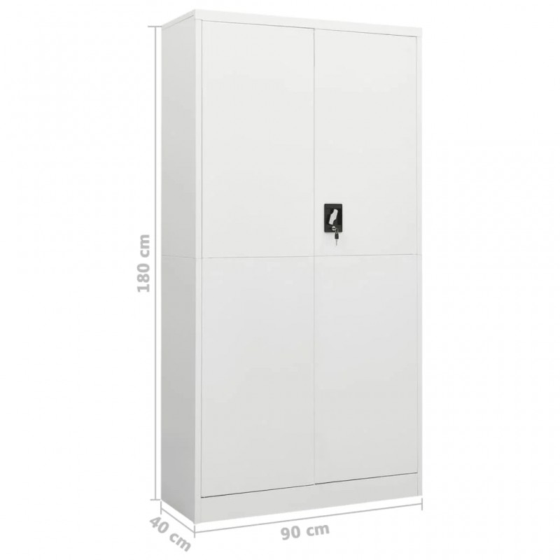Locker Cabinet White 90x40x180 cm Steel Locker Cabinet White 90x40x180 cm Steel