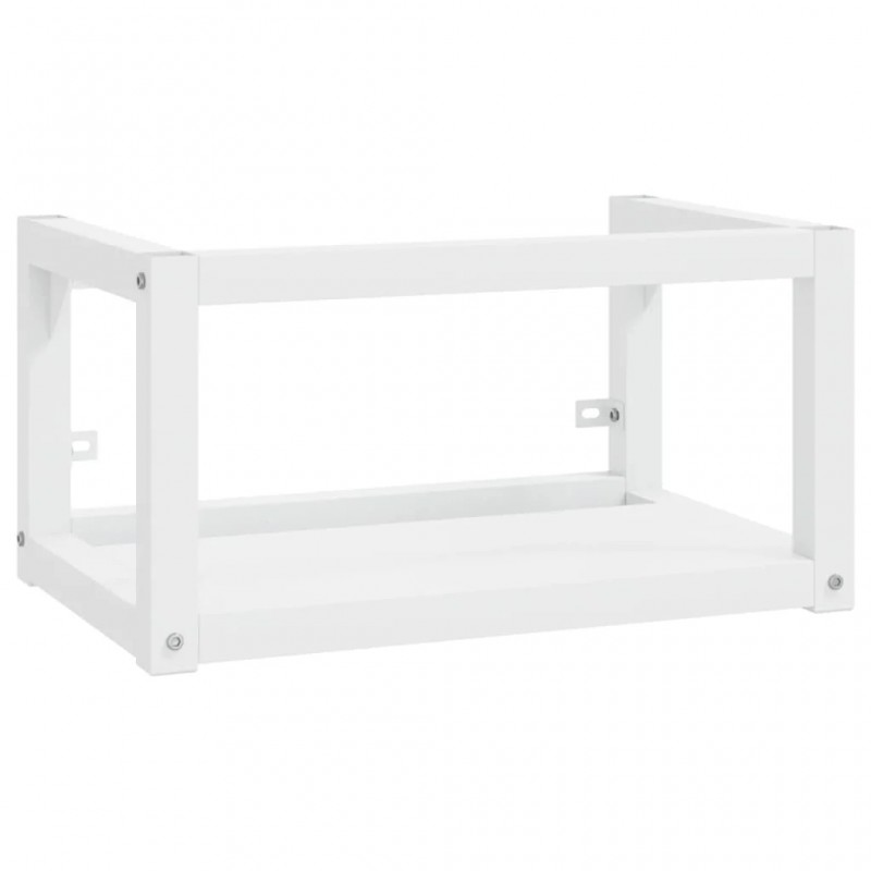 Wall-mounted Bathroom Washbasin Frame White 59x38x31 cm Iron Wall-mounted Bathroom Washbasin Frame White 59x38x31 cm Iron