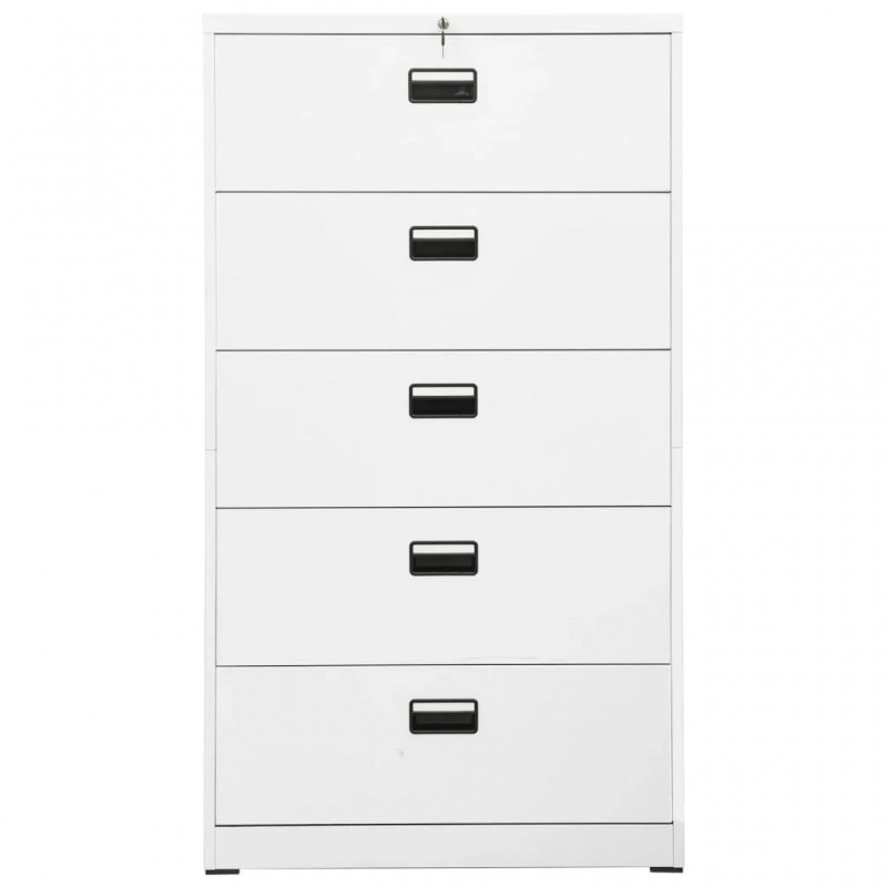 Filing Cabinet 5 Drawers White Steel Filing Cabinet 5 Drawers White Steel