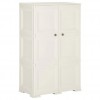 Plastic Cabinet 79x43x125 cm Wood Design Angora White