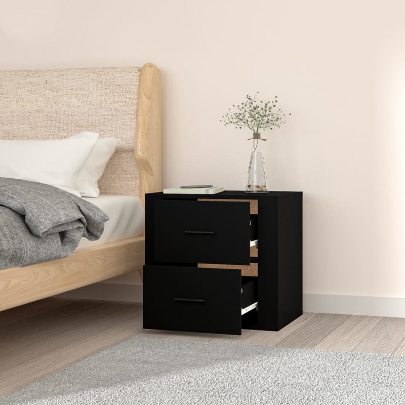 Wall-mounted Bedside Cabinet Black 50x36x47 cm Wall-mounted Bedside Cabinet Black 50x36x47 cm