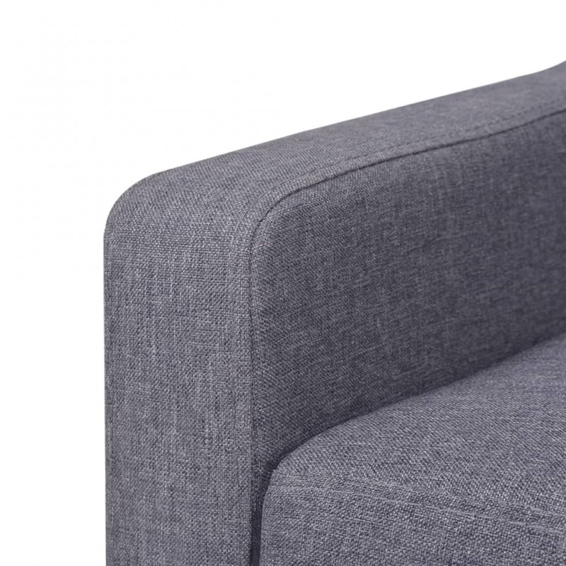 2-Seater Sofa Fabric Grey 2-Seater Sofa Fabric Grey