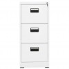 Filing Cabinet White 46x62x102.5 cm Steel