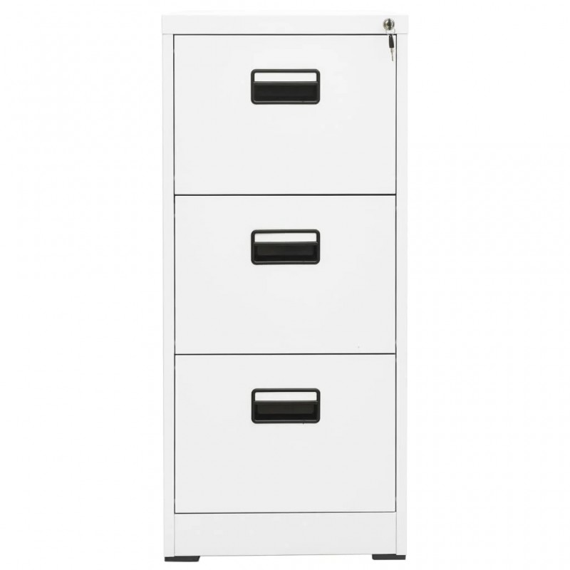 Filing Cabinet White 46x62x102.5 cm Steel Filing Cabinet White 46x62x102.5 cm Steel