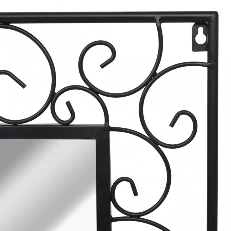 Wall Mirror Rectangular 50x80 cm Black Wall Mirror Rectangular 50x80 cm Black