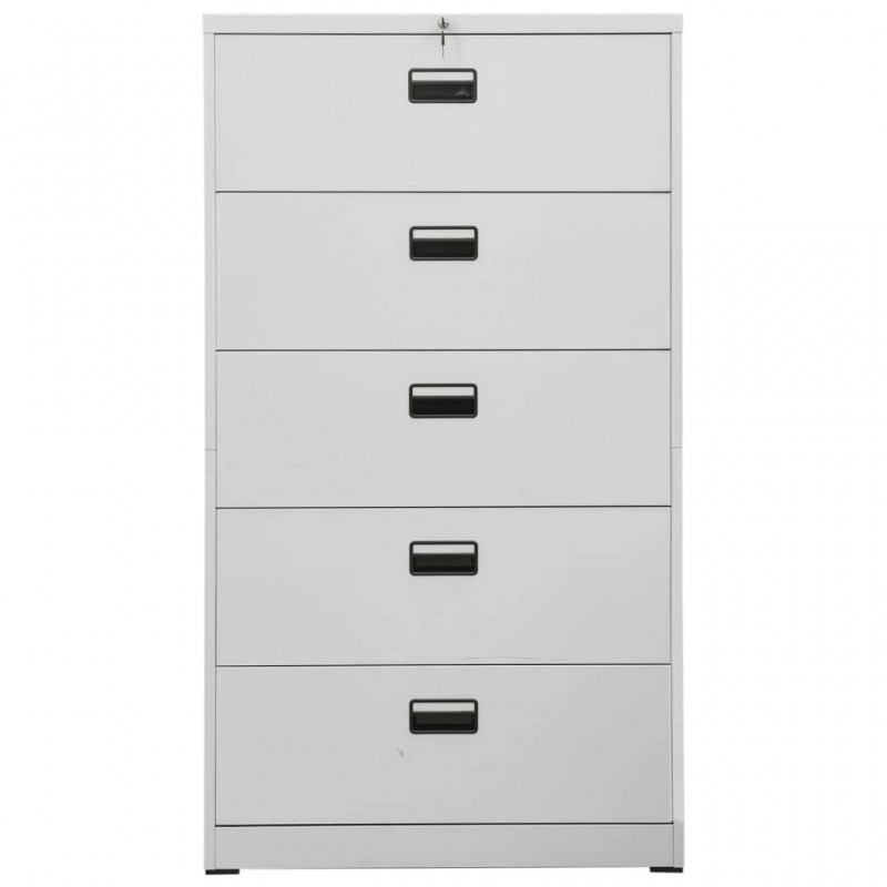 Filing Cabinet Light Grey 5 Drawer Steel Filing Cabinet Light Grey 5 Drawer Steel