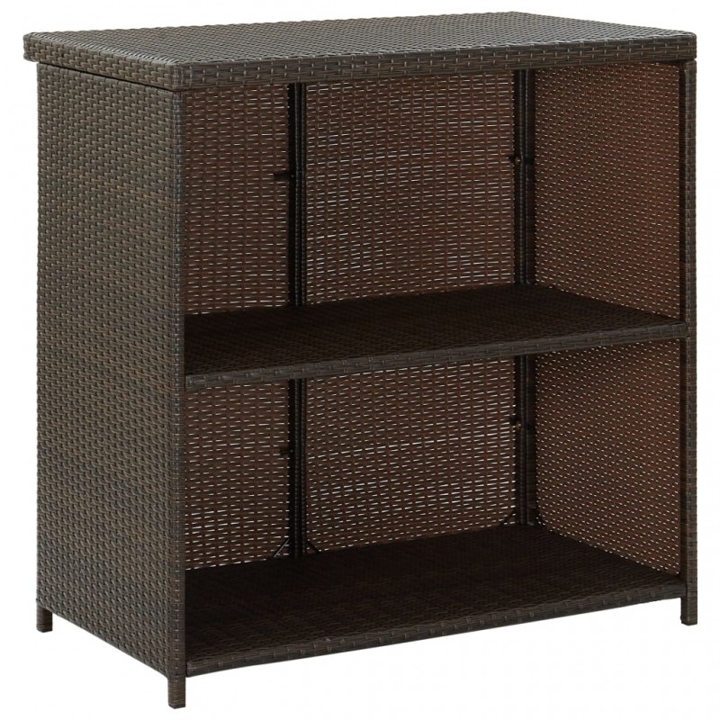 3 Piece Bar Set Poly Rattan Brown 3 Piece Bar Set Poly Rattan Brown