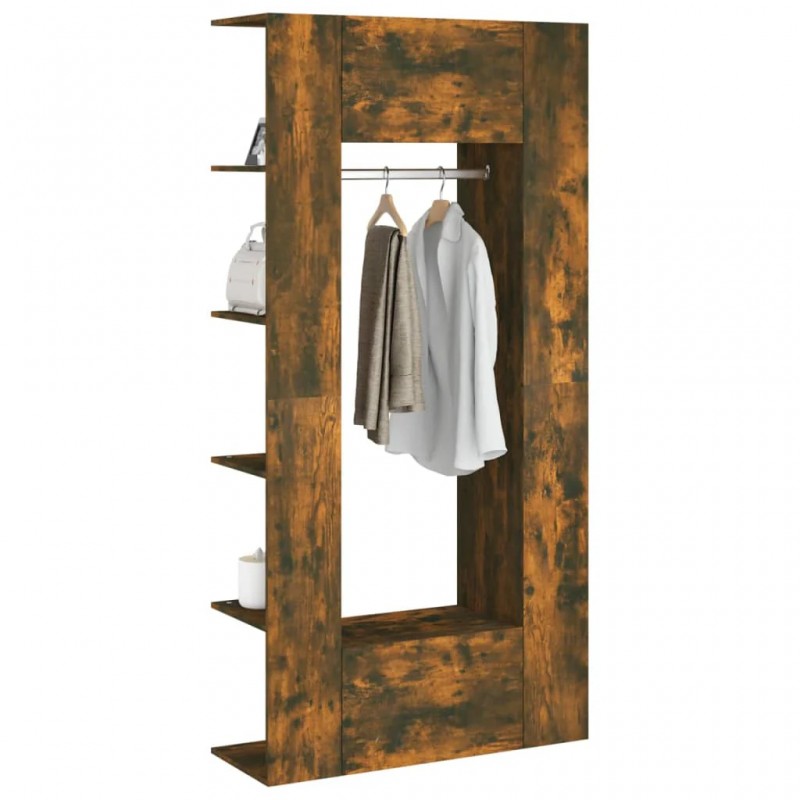 Hallway Cabinets 2 pcs Smoked Oak Engineered Wood Hallway Cabinets 2 pcs Smoked Oak Engineered Wood