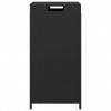 Trash Bin Black 40x40x80 cm Poly Rattan