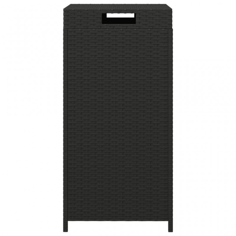 Trash Bin Black 40x40x80 cm Poly Rattan Trash Bin Black 40x40x80 cm Poly Rattan