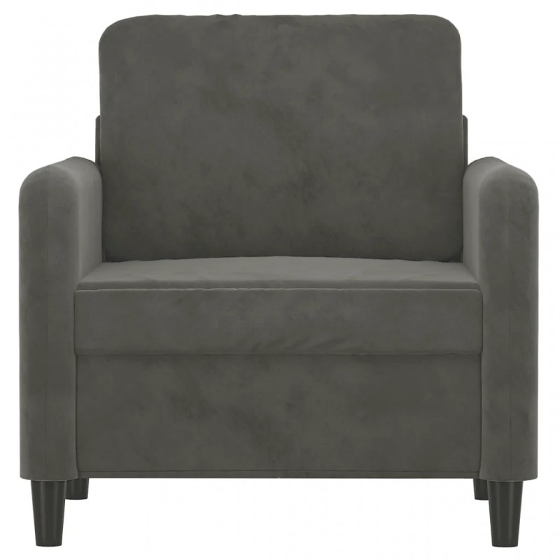 Sofa Chair Dark Grey 60 cm Velvet Sofa Chair Dark Grey 60 cm Velvet