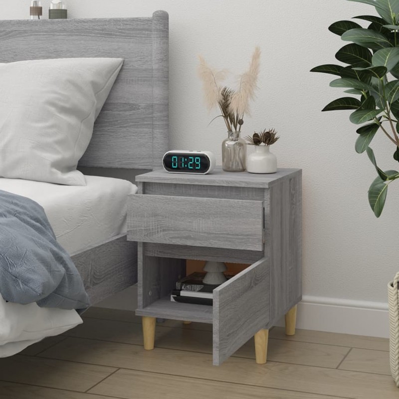Bedside Cabinet Grey Sonoma 40x35x50 cm Bedside Cabinet Grey Sonoma 40x35x50 cm