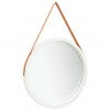 Wall Mirror with Strap 60 cm White