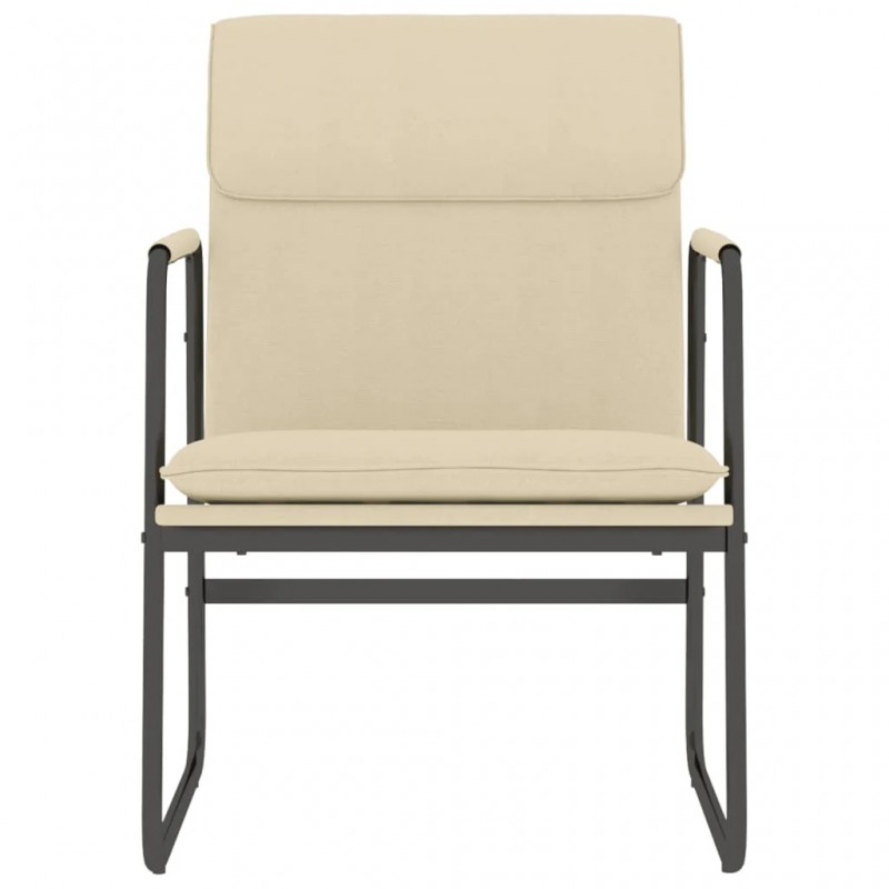 Lounge Chair Cream 55x64x80 cm Fabric Lounge Chair Cream 55x64x80 cm Fabric