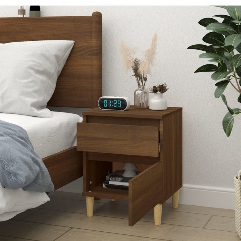 Bedside Cabinet Brown Oak 40x35x50 cm Bedside Cabinet Brown Oak 40x35x50 cm