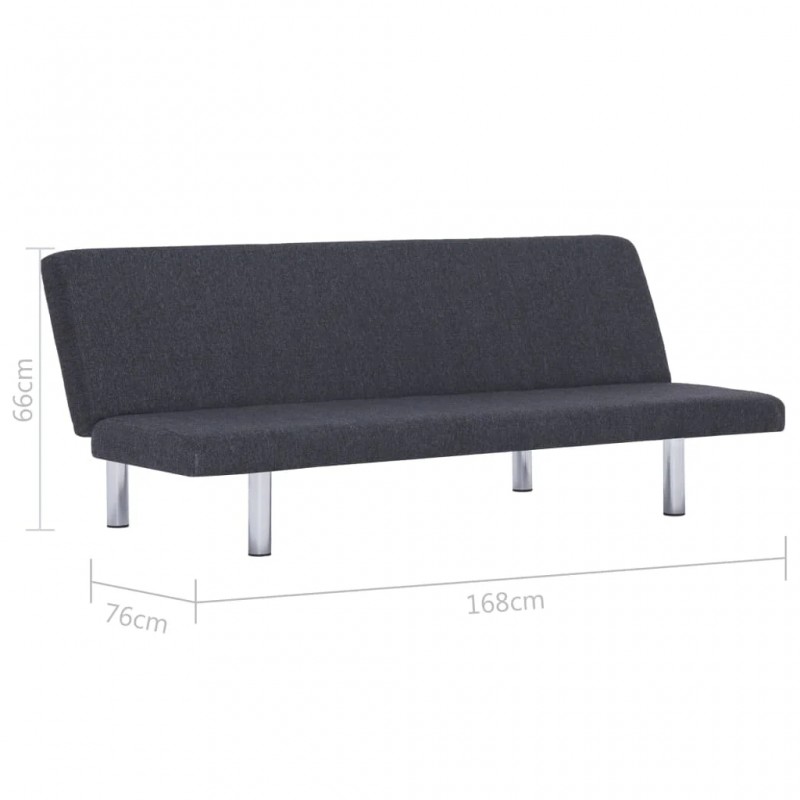 Sofa Bed Dark Grey Polyester Sofa Bed Dark Grey Polyester