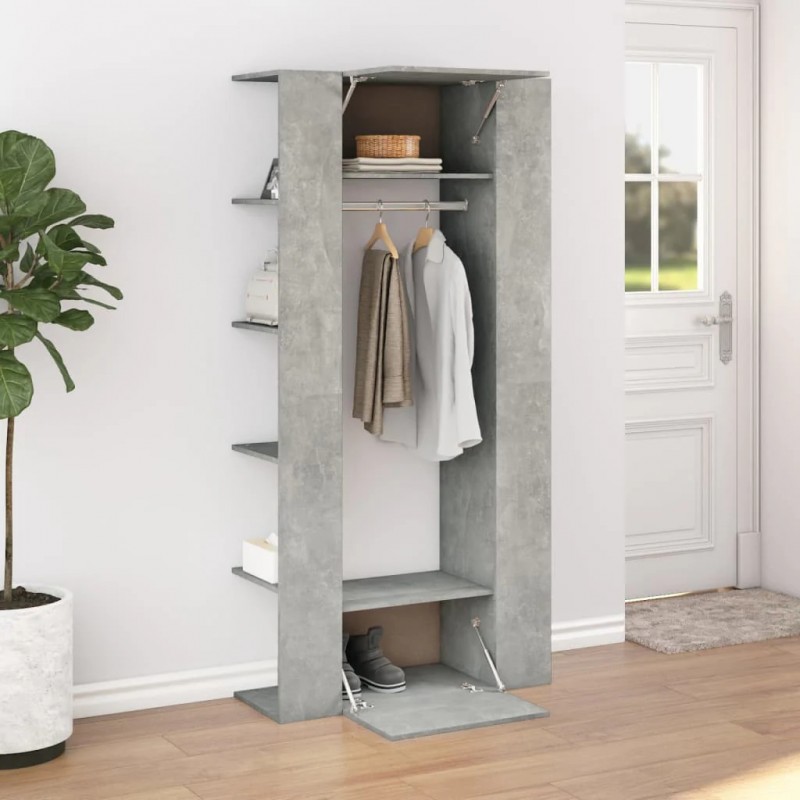 Hallway Cabinets 2 pcs Concrete Grey Engineered Wood Hallway Cabinets 2 pcs Concrete Grey Engineered Wood