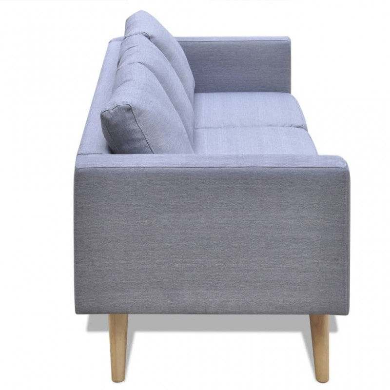 Sofa 3-Seater Fabric Light Grey Sofa 3-Seater Fabric Light Grey
