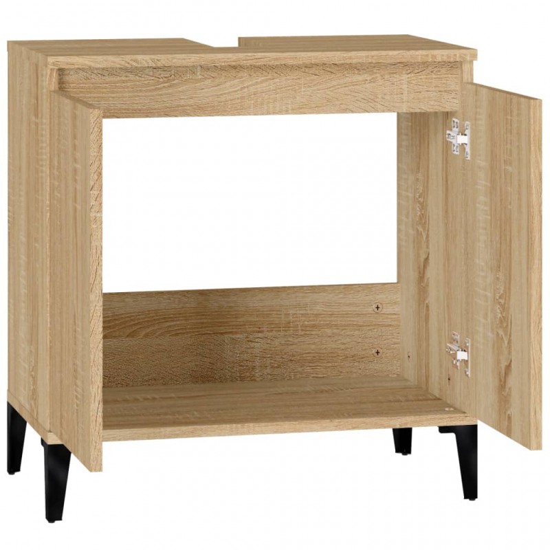 Sink Cabinet Sonoma Oak 58x33x60 cm Engineered Wood Sink Cabinet Sonoma Oak 58x33x60 cm Engineered Wood