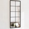 Wall Mirror Black 100x40 cm Metal
