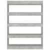 Book Cabinet/Room Divider Concrete Grey 100x30x135 cm