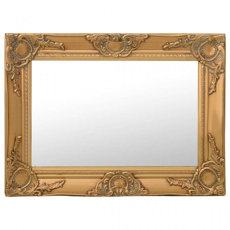 Wall Mirror Baroque Style 60x40 cm Gold Wall Mirror Baroque Style 60x40 cm Gold