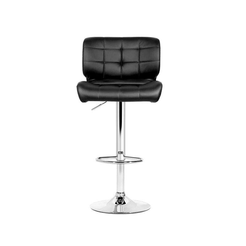 Artiss 4x Bar Stools Gas Lift Leather Padded Black Artiss 4x Bar Stools Gas Lift Leather Padded Black