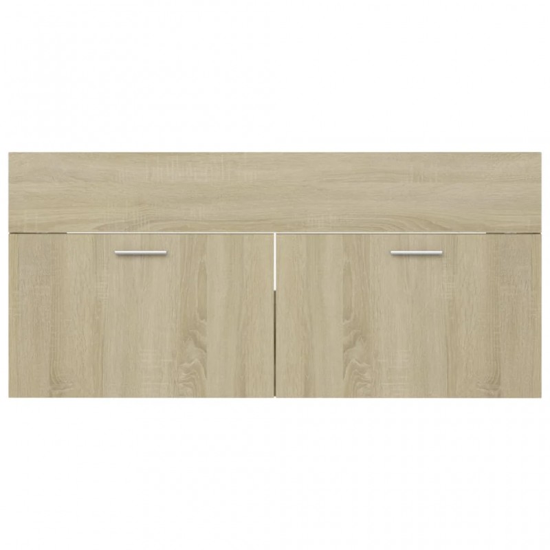 2 Piece Bathroom Furniture Set Sonoma Oak Engineered Wood 2 Piece Bathroom Furniture Set Sonoma Oak Engineered Wood