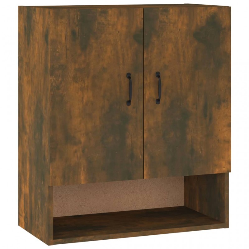 Wall Cabinet Smoked Oak 60x31x70 cm Engineered Wood Wall Cabinet Smoked Oak 60x31x70 cm Engineered Wood