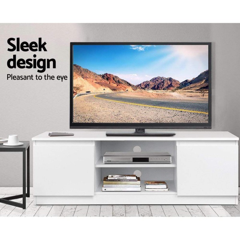 Artiss TV Cabinet Entertainment Unit 120cm White Anita Artiss TV Cabinet Entertainment Unit 120cm White Anita