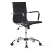 Artiss Office Chair Conference Chairs PU Leather Mid Back Black