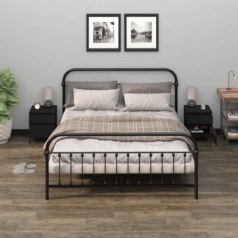 Bedside Cabinets 2 pcs Black 40x35x50 cm Bedside Cabinets 2 pcs Black 40x35x50 cm