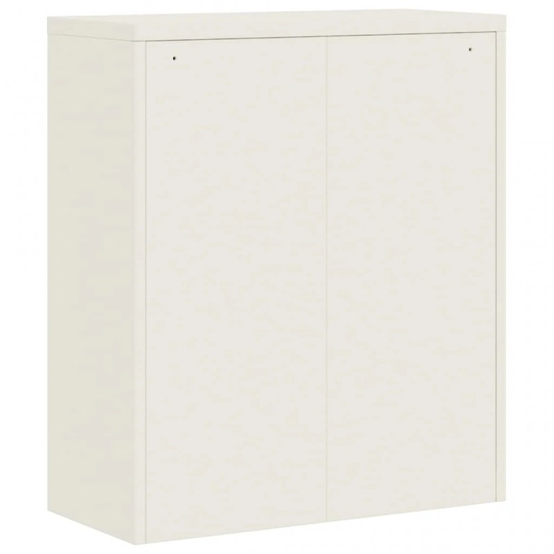 File Cabinet White 90x40x105 cm Steel File Cabinet White 90x40x105 cm Steel