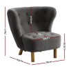 Artiss Armchair Lounge Accent Chair Armchairs Couch Chairs Sofa Bedroom Charcoal