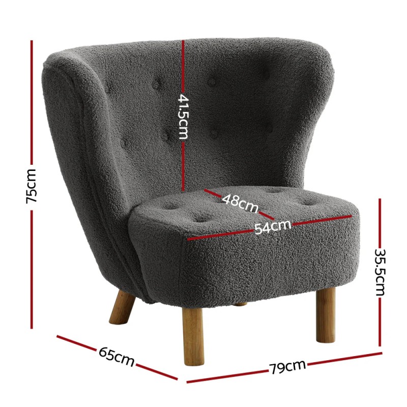 Artiss Armchair Lounge Accent Chair Armchairs Couch Chairs Sofa Bedroom Charcoal Artiss Armchair Lounge Accent Chair Armchairs Couch Chairs Sofa Bedroom Charcoal