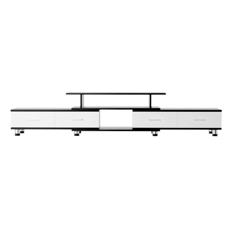 Artiss TV Cabinet Entertainment Unit Stand Wooden 160CM To 220CM Storage Drawers Black White Artiss TV Cabinet Entertainment Unit Stand Wooden 160CM To 220CM Storage Drawers Black White