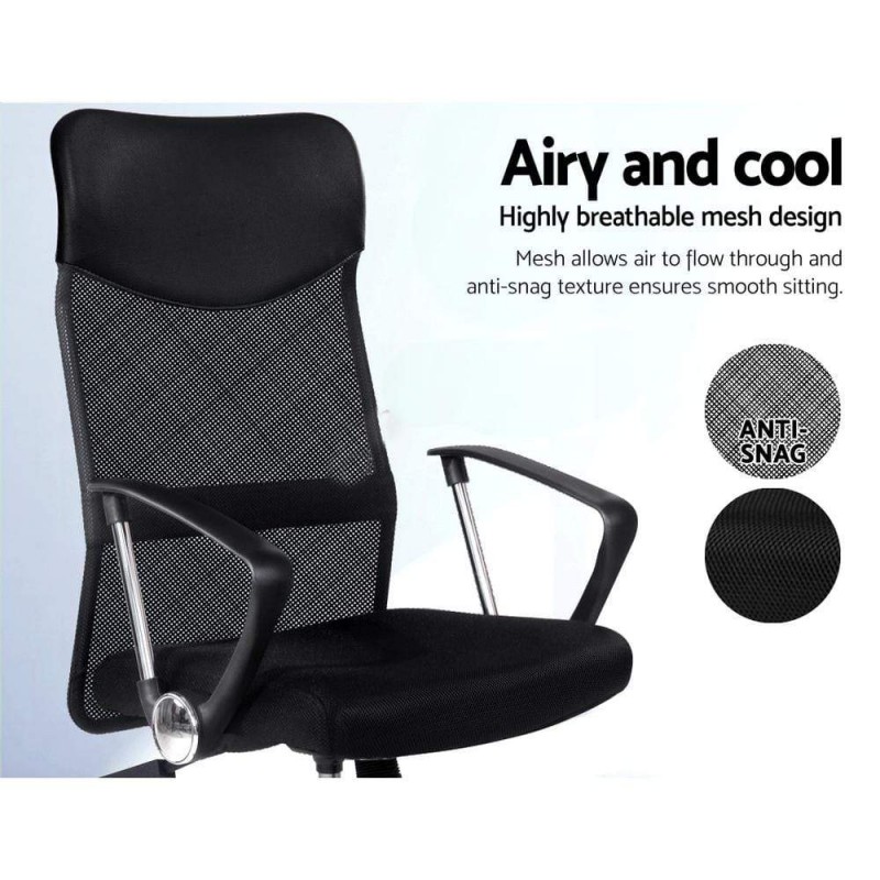 Artiss Mesh Office Chair High Back Black Artiss Mesh Office Chair High Back Black