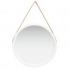 Wall Mirror with Strap 60 cm White