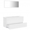 Bathroom Furniture Set White Engineered Wood