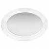Wall Mirror Baroque Style 50x70 cm White