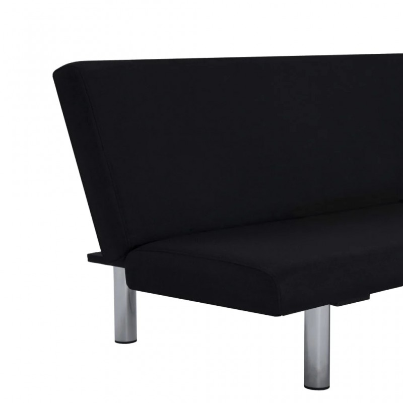 Sofa Bed Black Polyester Sofa Bed Black Polyester